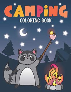 [Read] PDF EBOOK EPUB KINDLE Camping Coloring Book: Of Cute Forest Wildlife Animals and Funny Camp Q