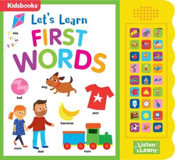 VIEW [EPUB KINDLE PDF EBOOK] Let's Learn First Words-With 27 Fun Sound Buttons, this Book is the Per