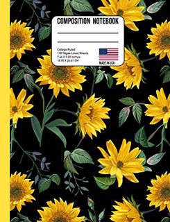 READ PDF EBOOK EPUB KINDLE Composition Notebook College Ruled: Sunflower Back to School Composition