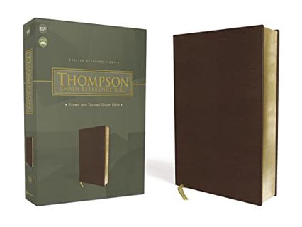 GET [KINDLE PDF EBOOK EPUB] ESV, Thompson Chain-Reference Bible, Leathersoft, Brown, Red Letter by