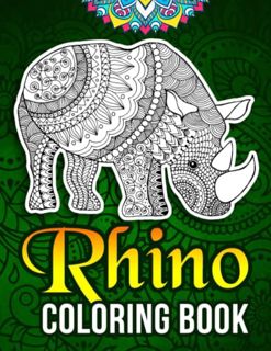 [GET] [KINDLE PDF EBOOK EPUB] Rhino Coloring Book: A Fun, Easy & Relaxing Coloring Book for Rhino Lo