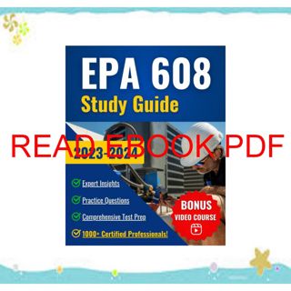 [P.D.F_book] EPA 608 Study Guide: Crush the EPA 608 Certification Exam on Your First Try and Accel