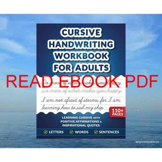 ((Read_EPUB))^^ Cursive Handwriting Workbook for Adults: Learning Cursive with Positive Affirmatio