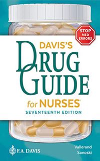 [Access] [PDF EBOOK EPUB KINDLE] Davis's Drug Guide for Nurses by  April Hazard Vallerand &  Cynthia