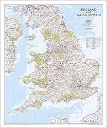 Get EBOOK EPUB KINDLE PDF National Geographic England and Wales Wall Map - Classic - Laminated (30 x
