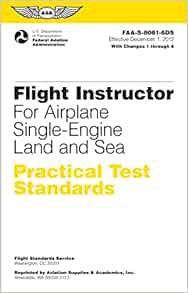 [Get] PDF EBOOK EPUB KINDLE Flight Instructor Practical Test Standards for Airplane Single-Engine La