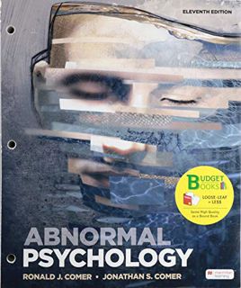 [VIEW] EBOOK EPUB KINDLE PDF Loose-leaf Version for Abnormal Psychology by  Ronald J. Comer &  Jonat