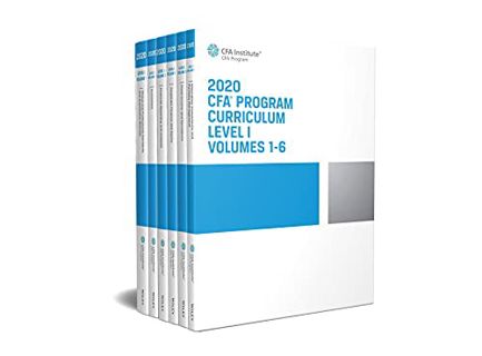 Get EPUB KINDLE PDF EBOOK CFA Program Curriculum 2020 Level I Volumes 1-6 Box Set (CFA Curriculum 20