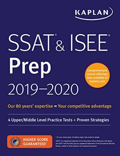[Access] [PDF EBOOK EPUB KINDLE] SSAT & ISEE Prep 2019-2020: 4 Upper/Middle Level Practice Tests + P