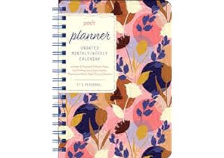 Posh: Planner Undated Monthly/Weekly Calendar: Pink Silhouette Floral by Andrews McMeel
