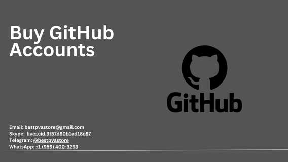 GitHub Accounts for Sale