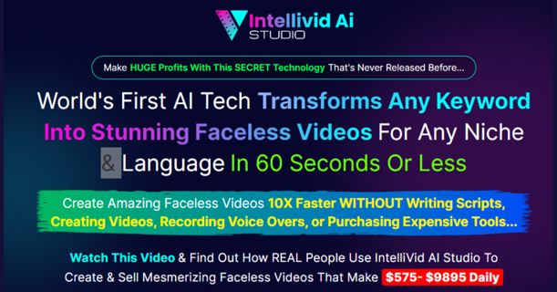 IntelliVid AI Studio Review – Creates Stunning Faceless Videos