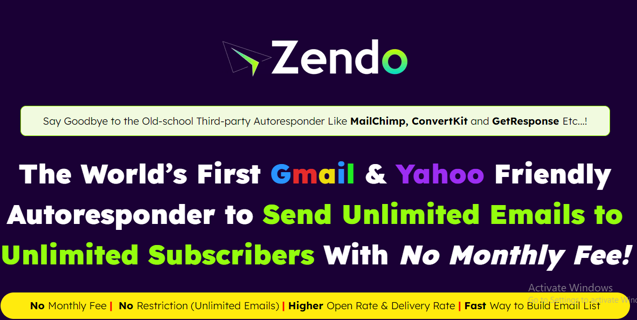 ZENDO Review — World’s Premiere Advanced Autoresponder to Send Unlimited Emails to Unlimited