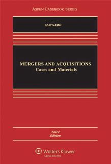 [Read] EPUB KINDLE PDF EBOOK Mergers and Acquisitions: Cases and Materials, Third Edition (Aspen Cas