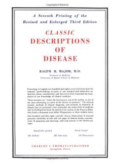 [Access] KINDLE PDF EBOOK EPUB Classic Descriptions of Disease: With Biographical Sketches of the Au