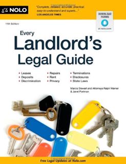 VIEW [EBOOK EPUB KINDLE PDF] Every Landlord's Legal Guide by  Marcia Stewart,Ralph Warner Attorney,J