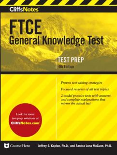 [GET] [EBOOK EPUB KINDLE PDF] CliffsNotes FTCE General Knowledge Test: Fourth Edition, Revised (Clif