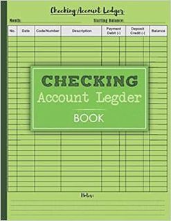 ACCESS [PDF EBOOK EPUB KINDLE] Checking Account Ledger Book: Personal Check And Debit Card Log Book,