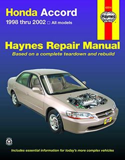 GET [EPUB KINDLE PDF EBOOK] Honda Accord 1998 thru 2002 Haynes Repair Manual: All Models by  Jay Sto