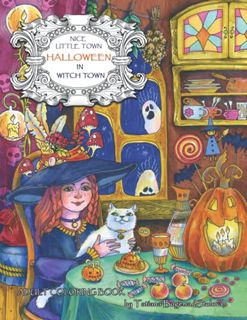 ACCESS EPUB KINDLE PDF EBOOK Nice Little Town - Halloween in Witch Town: Adult Coloring Book (Holida