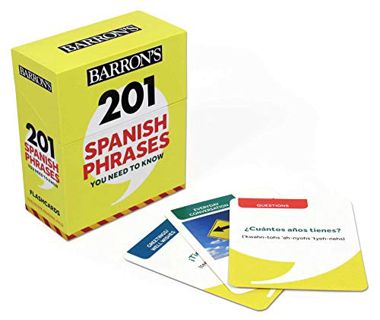 [VIEW] [PDF EBOOK EPUB KINDLE] 201 Spanish Phrases You Need to Know Flashcards (Barron's Foreign Lan