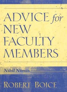 Read PDF EBOOK EPUB KINDLE Advice for New Faculty Members by  Robert Boice 🗂️