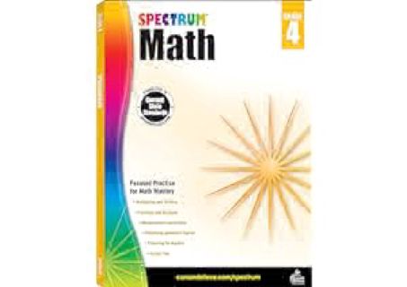 Spectrum 4th Grade Math Workbooks, Ages 9 to 10, 4th Grade Math,