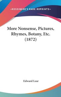 PDF More Nonsense, Pictures, Rhymes, Botany, Etc. (1872)