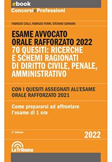 [Get] PDF EBOOK EPUB KINDLE Esame avvocato - Orale rafforzato 2022: Edizione 2022 Collana Concorsi&P