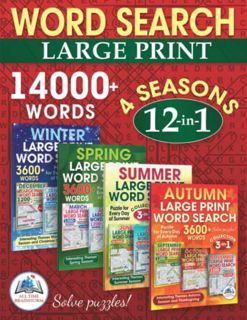 [GET] EBOOK EPUB KINDLE PDF 12-in-1 Large Print Word Search SEASONS: 14000+ Words and 4 Seasons Wint