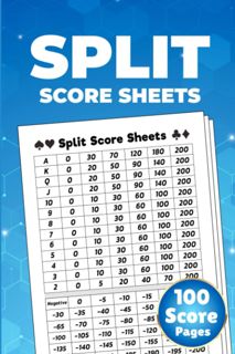 ✔pdf⚡ Split Score Sheets: Score Pad for Split Cards Game, Split Scorebook With 1