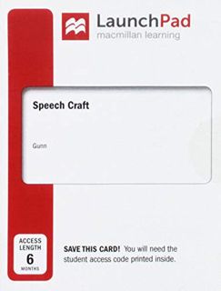 ACCESS [EBOOK EPUB KINDLE PDF] LaunchPad for Speech Craft (1-Term Access) by  Joshua Gunn 💕