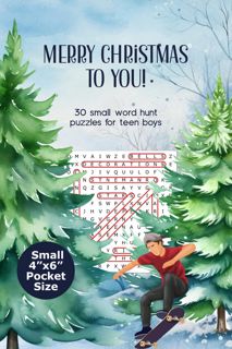 Download [EBOOK] Merry Christmas to You!: 30 Small Word Hunt Puzzles for Teen Boys