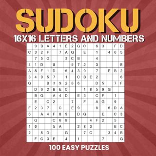 ⚡download Sudoku 16x16 Letters and Numbers Easy: 16x16 Sudoku Puzzle Books Letters and