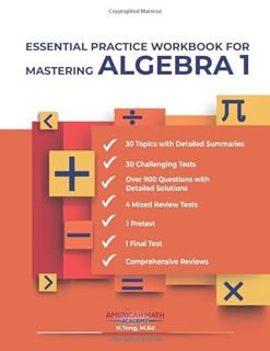 ACCESS [EPUB KINDLE PDF EBOOK] ESSENTIAL PRACTICE WORKBOOK FOR MASTERING ALGEBRA 1 by  American Math