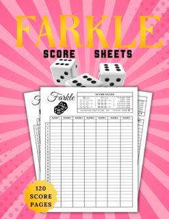 ❤pdf Farkle Score Sheets: Farkle Scorecards , Farkle Score Keeping Cards for