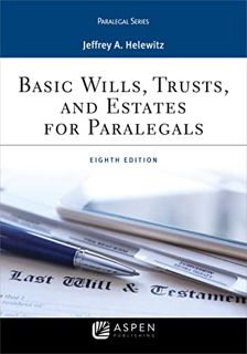 VIEW EBOOK EPUB KINDLE PDF Basic Wills, Trusts, and Estates for Paralegals (Paralegal Series) by  Je