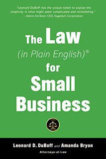 [VIEW] [PDF EBOOK EPUB KINDLE] The Law (in Plain English) for Small Business (Fifth Edition) by  Leo