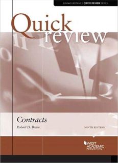 [VIEW] EBOOK EPUB KINDLE PDF Quick Review of Contracts (Quick Reviews) by  Robert Brain 📩
