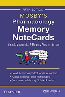 [GET] PDF EBOOK EPUB KINDLE Mosby's Pharmacology Memory NoteCards: Visual, Mnemonic, and Memory Aids
