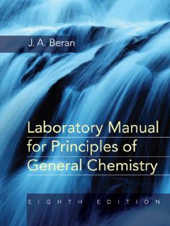 GET PDF EBOOK EPUB KINDLE Laboratory Manual for Principles of General Chemis by  Jo Allan Beran 📖