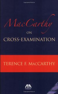 GET [EPUB KINDLE PDF EBOOK] MacCarthy on Cross Examination by  Terence MacCarthy 💙