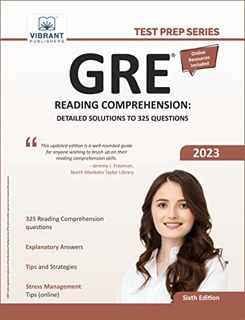 READ PDF EBOOK EPUB KINDLE GRE Reading Comprehension: Detailed Solutions to 325 Questions by  Vibran