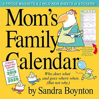 GET EBOOK EPUB KINDLE PDF Mom's Family Wall Calendar 2020 by  Sandra Boynton &  Workman Calendars 💔