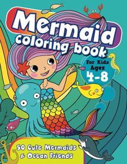 Read EPUB KINDLE PDF EBOOK Mermaid Coloring Book: For Kids Ages 4-8 by  Creative Kids Studio 📗
