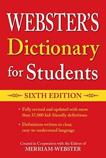 Get EBOOK EPUB KINDLE PDF Webster's Dictionary for Students, Sixth Edition, Newest Edition by  Edito
