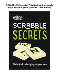 PDF KINDLE DOWNLOAD SCRABBLE® Secrets: This book will seriously improv