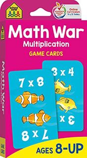 View EPUB KINDLE PDF EBOOK School Zone - Math War Multiplication Game Cards - Ages 8+, 3rd Grade, 4t