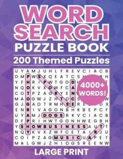 [Access] [EBOOK EPUB KINDLE PDF] Word Search Puzzle Book Large Print, 4000+ Words, 200 Themed Puzzle