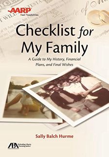 [GET] [EBOOK EPUB KINDLE PDF] ABA/AARP Checklist for My Family: A Guide to My History, Financial Pla